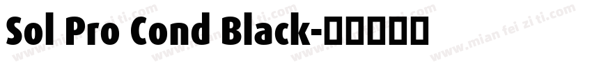 Sol Pro Cond Black字体转换